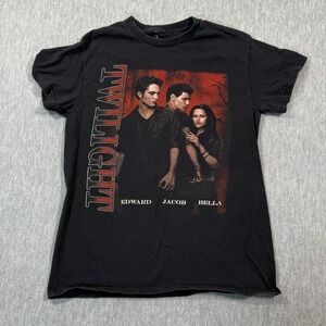 Twilight Shirt Womens Small Black Edward Jacob Bella Graphic Movie Tee Ripple Jc